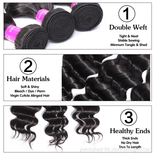 Wholesale Virgin Hair Vendors Loose Deep Wave Free Sample Virgin Brazilian Human Hair Bundles